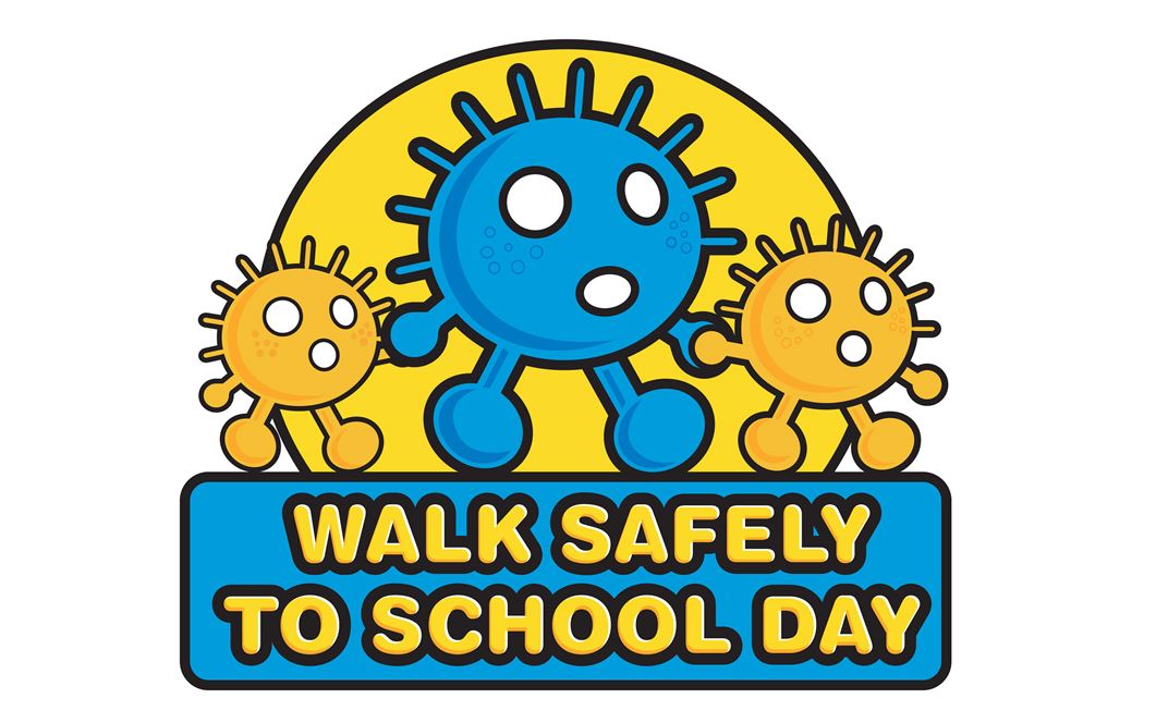 Safer school. Walk safely. Are you a healthy Kid. Safe School.